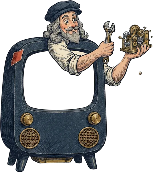 DaVinci with a wrench, building a small brass machine