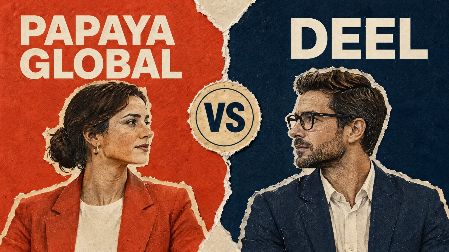 Papaya Global and Deel in a two-sided editorial comparison