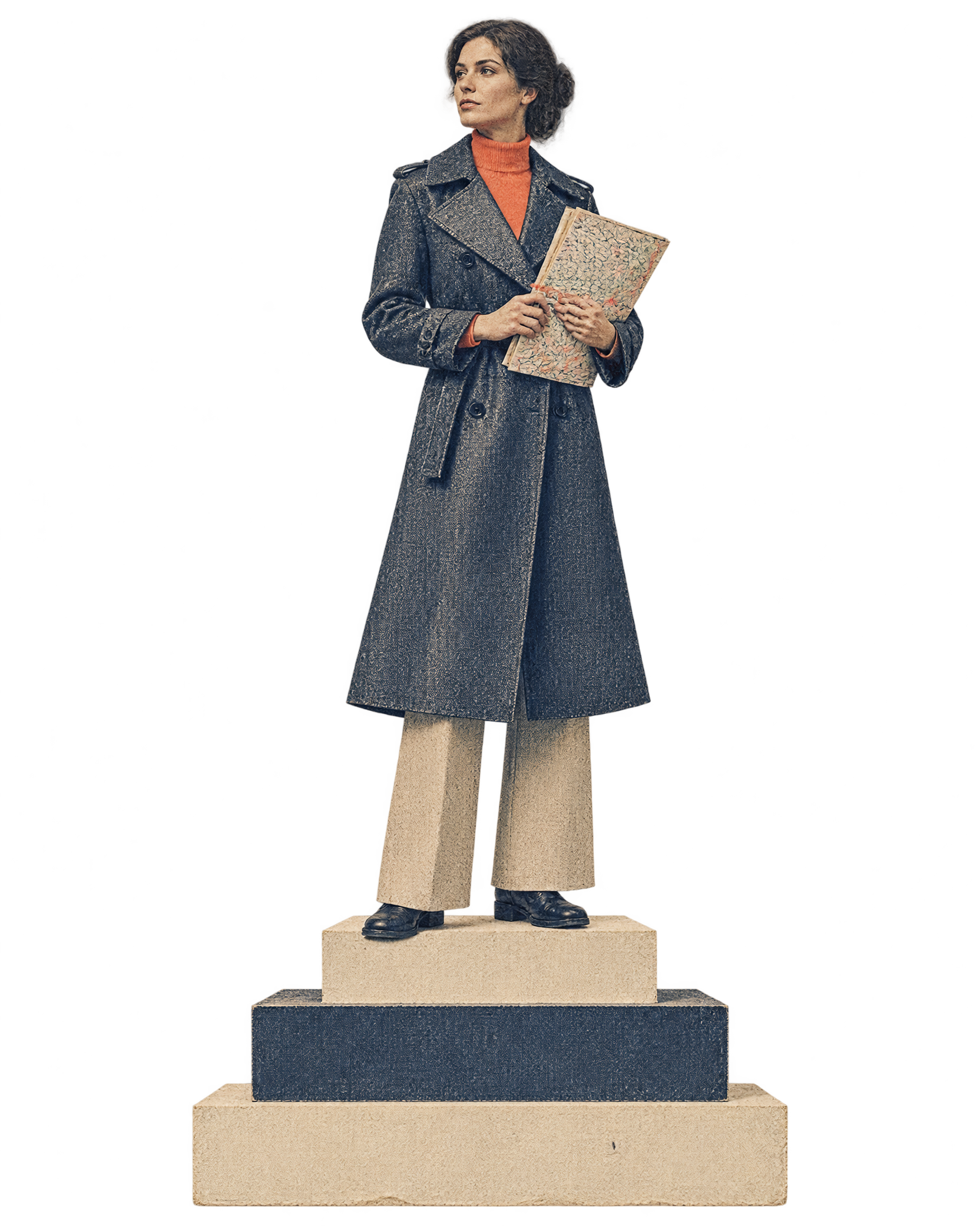 An operations leader standing on a physical paper podium